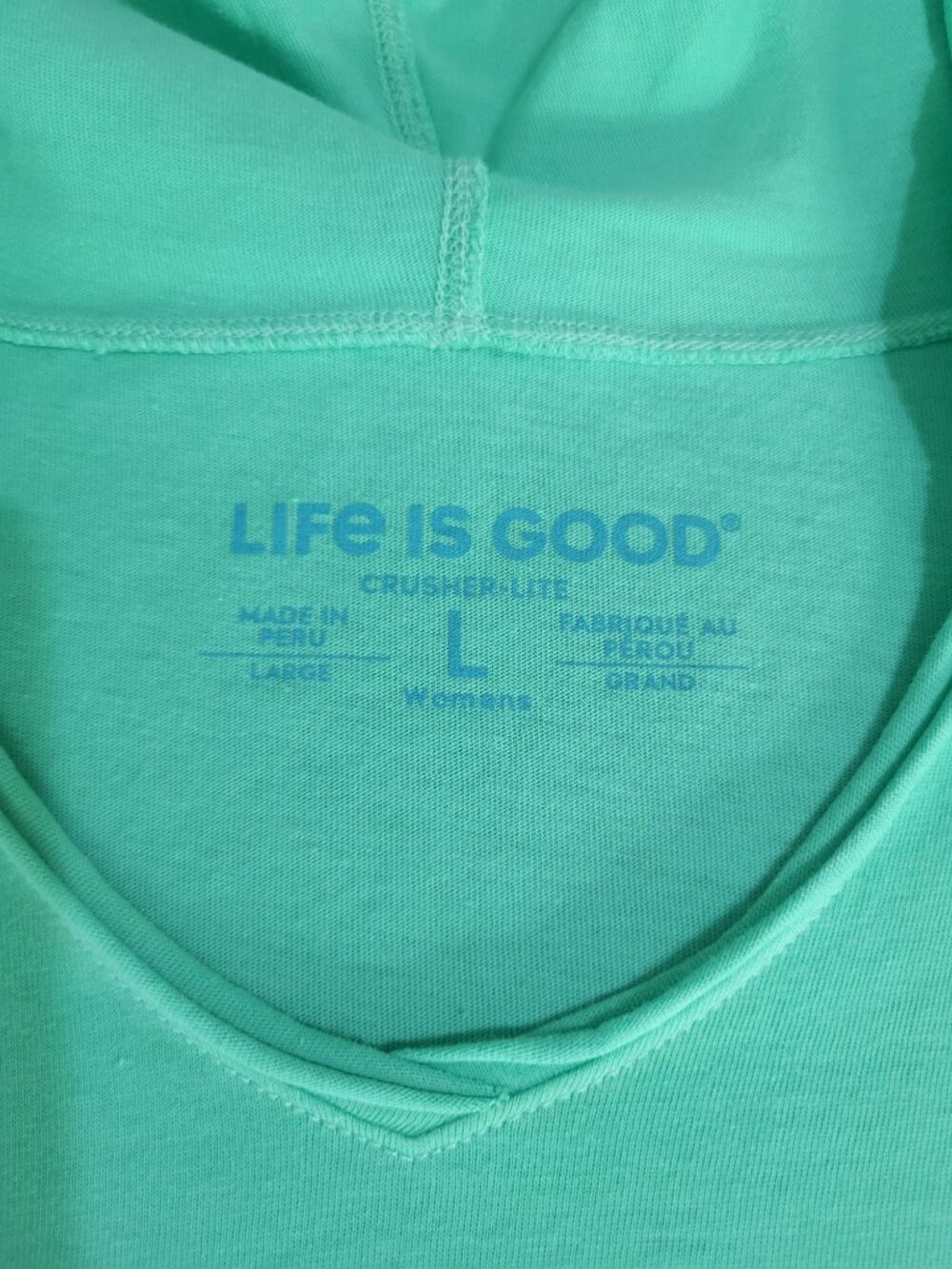 Life is Good Women's SZ LG  L/S Crusher Lite Hoodie LIG Floral Stack Green Beach - Picture 5 of 7